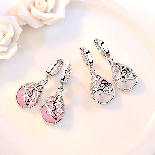 Moonlight Opal Totem Earrings (925 Sterling Silver)