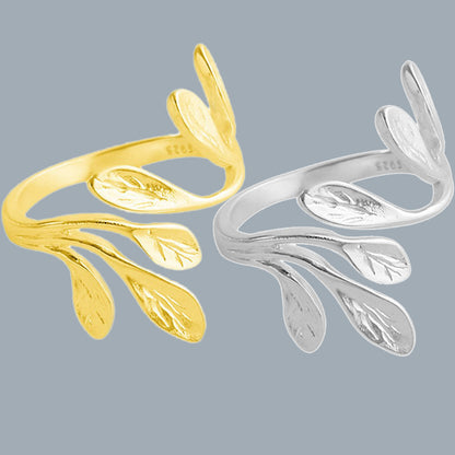 Tree Leaf Golden Ring