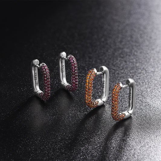 Circle Vintage Premium Full Diamond Earrings (S925 Sterling Silver)