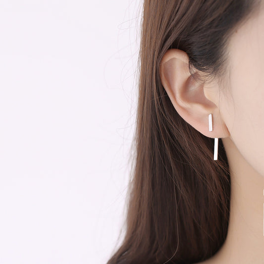 Parallel Lines Silver Earrings (925 Sterling Silver)