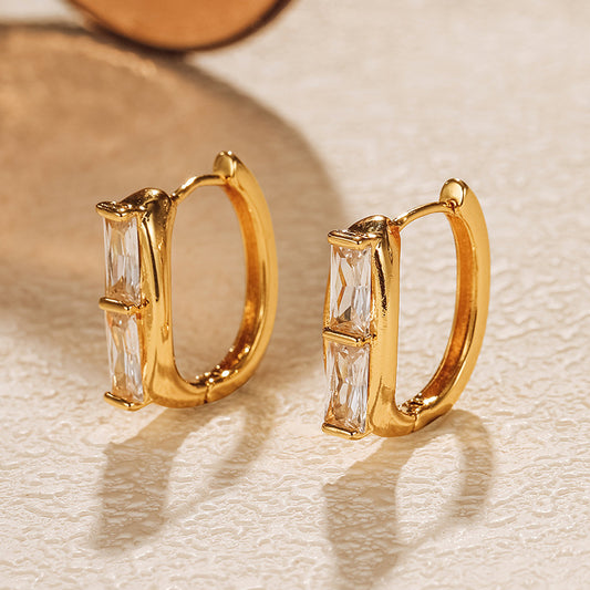 Square Diamond Vintage Earrings