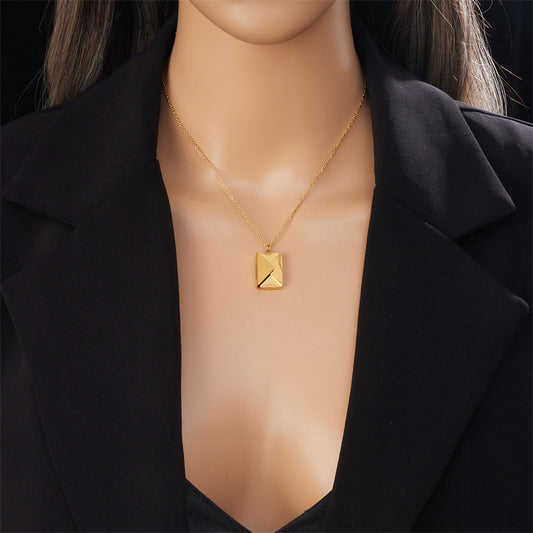 Envelope Pendant Necklace
